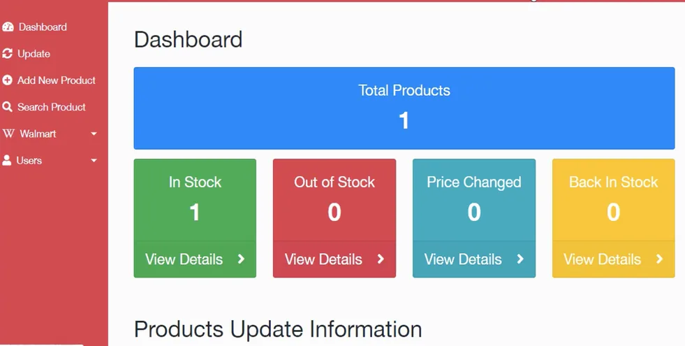 Walmart WebScraper App preview